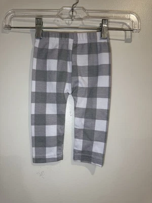 Lila & Jack Plaid Pants 6-9 Months White Gray - Image 1 of 4
