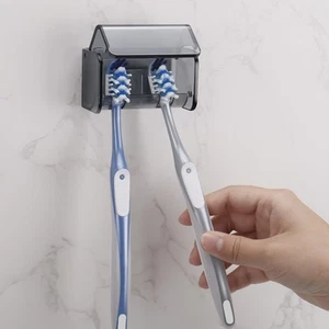 Toothbrush Holders Wall Mounted with Cover Electric Tooth Brushing Holder for B - Picture 1 of 7