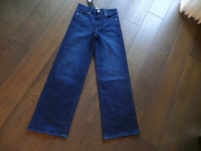 NUEVO CON ETIQUETAS Lo último PAIGE Amnesia 31" tiro alto pierna ancha azul oscuro denim talla 26 Foto 1 de 4