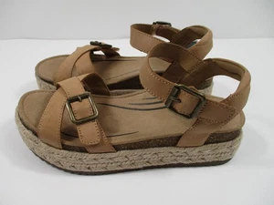 NEU Aetrex Paula Camel CP152 Espadrilles Plateau Damen Sandalen Größe 7,5-8 - Bild 1 von 6