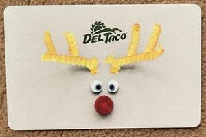 Del Taco Christmas Holiday Reindeer No Value Collectible Only Gift Card - Picture 1 of 1