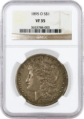 1895 O $1 Morgan Silver Dollar NGC VF35 Very Fine Circulated Key Date Coin - Image 1 of 4