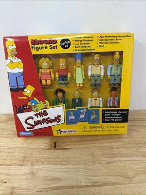 Juego de 9 figuras Playmates BLOCKO Simpson Serie 1 Toys R Us Exclusivo 2002 Foto 1 de 4