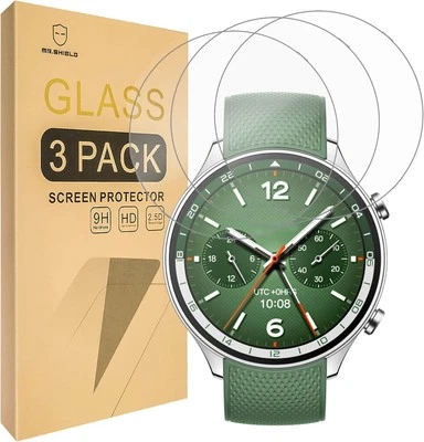 Mr.Shield 屏幕保护膜兼容 OnePlus Watch 2R [钢化透明  — 第 1/4 张图片