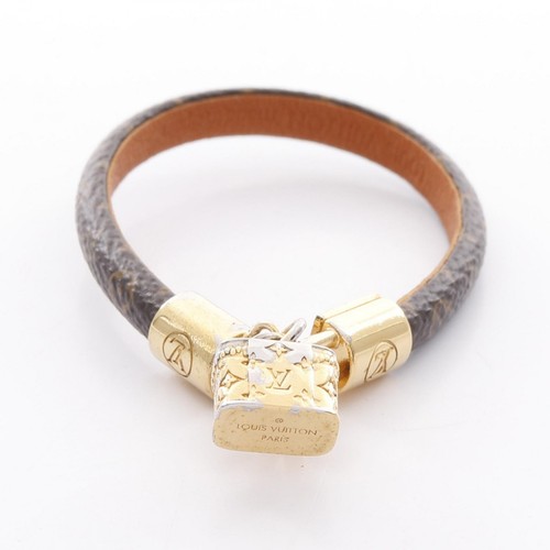 LOUIS VUITTON（LV） Bracciale LOUIS VUITTON LV Petite Malle M8012 placcato oro marrone usatoramma