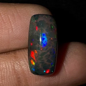 Black Opal Cabochon 4.75 Cts , Stunning Play of Color! Perfect for Jewelry - Picture 1 of 7