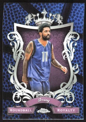 2073G 2023-24 Topps Chrome #RR-12 Kyrie Irving Roundball Royalty Refractor Blue - Image 1 of 2