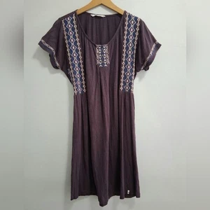 Woolrich Bell Canyon lila besticktes Kleid aus Bio-Baumwolle Größe L - Bild 1 von 7