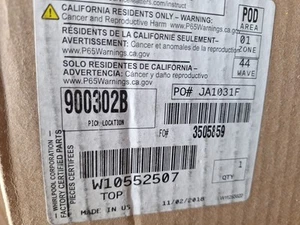 Genuine OEM Whirlpool Washer Top (WHITE) PART #W10552507 - Picture 1 of 2