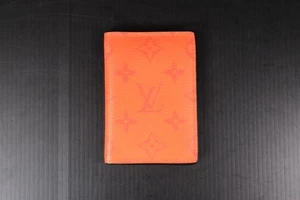 LOUIS VUITTON SS19 POCKET ORGANIZER VOLCANO ORANGE M30437 MONOGRAM ECLIPSE - Picture 1 of 10