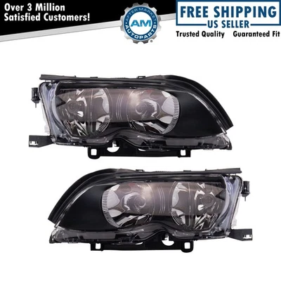 Headlight Assembly Set Fits 2002-2005 BMW 325i 325xi 330i 330xi - Image 1 of 4