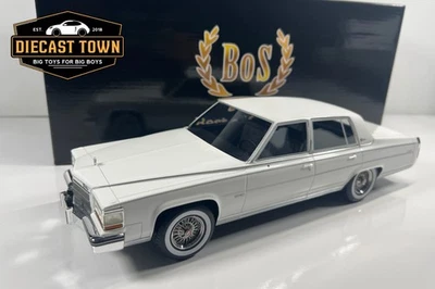 1:18 BoS Models 1982 Cadillac Fleetwood Brougham White BOS427 - Image 1 of 4