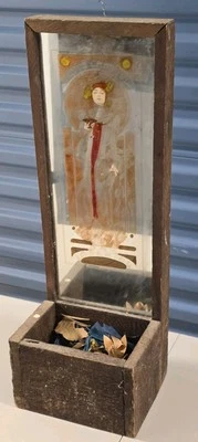Antique Moet & Chandon Advertising Art Nouveau Wooden Mirror 28x10x9 - Image 1 of 4