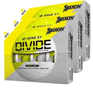 Srixon Z-Star XV 9 Divide White/Yellow Golf Balls - Buy 2 Dozen, Get 1 Free - Picture 1 of 2