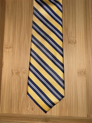 Corbata Tommy Hilfiger Beige Azul Rayas Seda - 58L 3.25W Foto 1 de 2