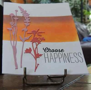 Freundschaft Sonnenuntergang / Sonnenaufgang mit Wildblumen: handgefertigte Grußkarte  - Bild 1 von 1