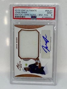 2015 Leaf Ultimate Match Worn Bronze Auto John Isner PSA 9 - Foto 1 di 2