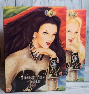2-Mattel Midnight Princess Barbie 1997 Limited Edition #18486/#17780 NIB - Picture 1 of 24