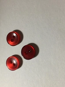 PKG. VON 25 KNÖPFEN 3/8 ZOLL DUNKELROT PERLE - Bild 1 von 2