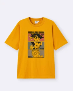 GU x Dragon Ball DAIMA graphic T-shirt Orange Japan New - Picture 1 of 3