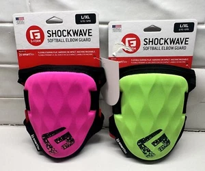 Lot of 2 NEW G-Form Shockwave Softball Elbow Guard Pink/Green Size L/XL - Picture 1 of 4