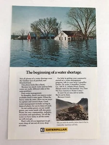 Caterpillar Machines Vtg 1972 Print Ad Flooding - Picture 1 of 3