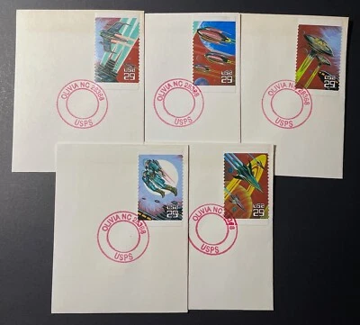 U.S. #2741 - 2745 Space Fantasy Issues set of 5 tied on pieces -  Olivia, NC - Image 1 of 4