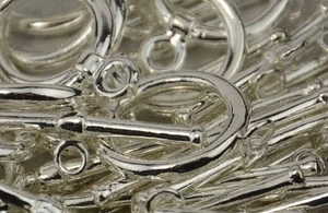 Pack of 4 Plain Silver Colour Toggle 15x19mm (59004-1) - Foto 1 di 1