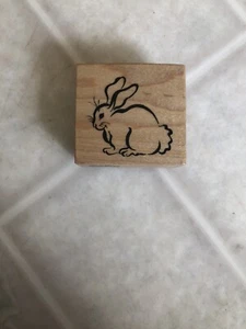 PSX Bunny Rabbit C-2401 Animal Small Wood Mounted Rubber Stamp 1997 - Picture 1 of 3