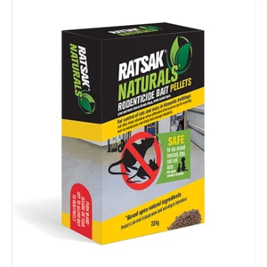 Ratsak Naturals Rodenticide Mice Rats Bait Pellets PEST SAFE Non Toxic 224g - Picture 1 of 2