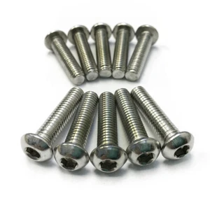 Tapa de cabeza de botón métrico M6 25-45 mm Tornillo Allen Herrajes para motocicleta 10 un. - Imagen 1 de 6