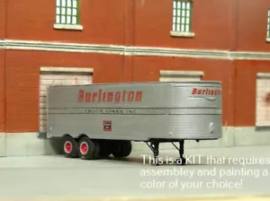 HO 1:87 Sylvan Scala Models # LH-102 Burlington 32' Set di decalcomanie per rimorchio - Foto 1 di 1