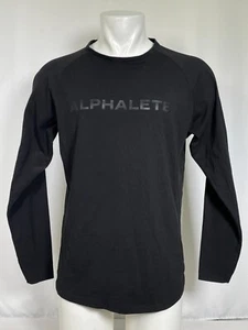 Alphalete Performance Fit Black Long Sleeve Gym T-Shirt Men's LARGE - Picture 1 of 9