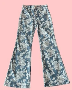 NWOT Girl’s 12 Gap × LoveShackFancy 70s Flare High Rise Floral Jeans SOLD OUT - Picture 1 of 6