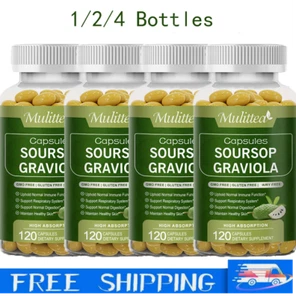 Soursop Graviola Extract Capsules 1000mg Antioxidant Digestion Health 120*1/2/4 - Picture 1 of 13