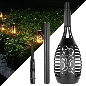 4 Pack Solar Flame Torch Light Flickering Pathway Light for Garden Yard Lawn - Picture 1 of 7