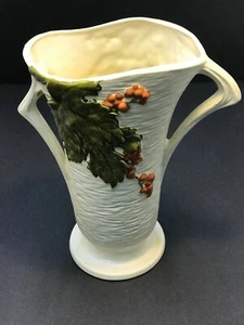 Vintage MCM 1968 Decorative Ceramic Pottery Creme Bushberry Vase, 12"  Garden - Picture 1 of 10