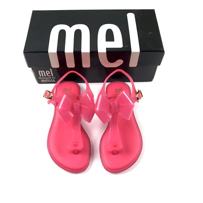 Sandalias Mel By Melissa Niñas Rosa Neón Perfumadas Solar Doble Arco Correa T Talla 11 Foto 1 de 4