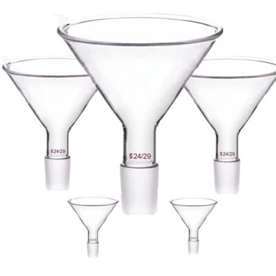 Flask Lab Vacuum Chemistry 50-100mm funnel Glassware Apparatus Beaker Laboratory - Image 1 of 4