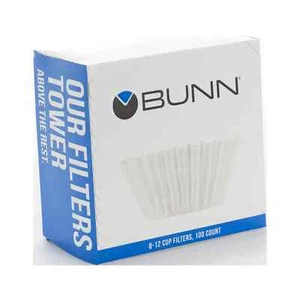 Bunn 8-12 Cup Premium Paper Coffee Filters, Flat - Picture 1 of 3