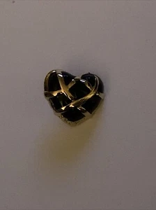 5 FIVE. ST JOHN EVENING COLLECTION REPLACEMENT BUTTONS BLACK/GOLD HEARTS .5” - Picture 1 of 7