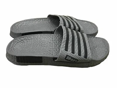 Sandalias deportivas sin cordones para hombre Chanclas de goma Zapatillas de ducha Gris 7 Foto 1 de 3