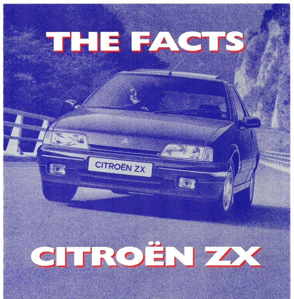 Citroen ZX Specifications 1992-1993 UK Market Foldout Sales Brochure 3-dr & 5-dr - Image 1 of 2