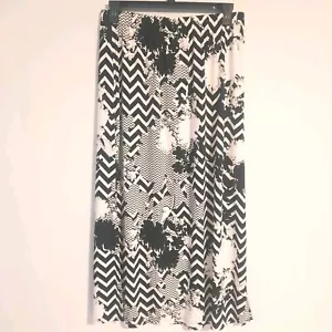 Chico's Black And White Maxi Skirt Size Large (2) - Picture 1 of 10