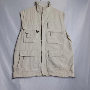 Columbia GRT Vest Men XXL Beige Utility Cargo Outdoor Fishing Hiking - Picture 1 of 13