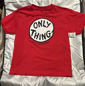 Dr. Seuss T-shirt “Only Thing “ Size Small Youth Cat In The Hat Red Crew NeckNEW - Picture 1 of 4