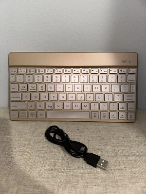 F3S / F3 Bluetooth Back-Lit Keyboard For IOS Android Windows With USB Cable - Image 1 of 2