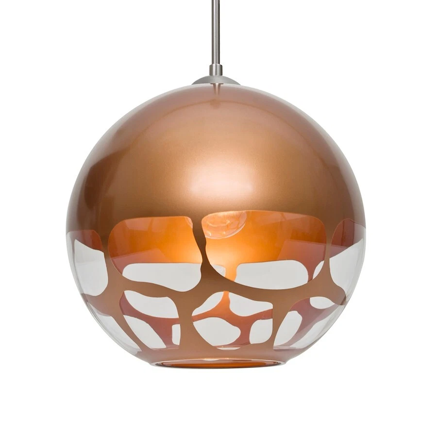 Besa Lighting Rocky 1 Light Cord Pendant, Satin Nickel/Copper - 1JT-ROCKYCP-SN - Image 1 of 1