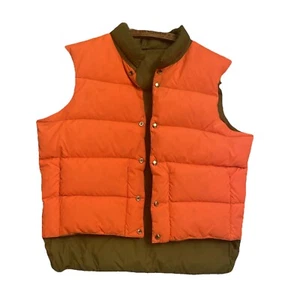 VTG Sundance Products Puffer Vest Snap Goose Down Hunter Reversible Size Medium - Picture 1 of 8