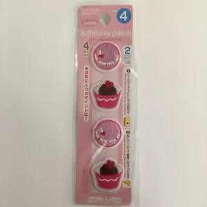 Daiso Japan - Adhesive Patch Sweets Macaron Cupcake Kawaii Pink 1" Wide - Picture 1 of 2